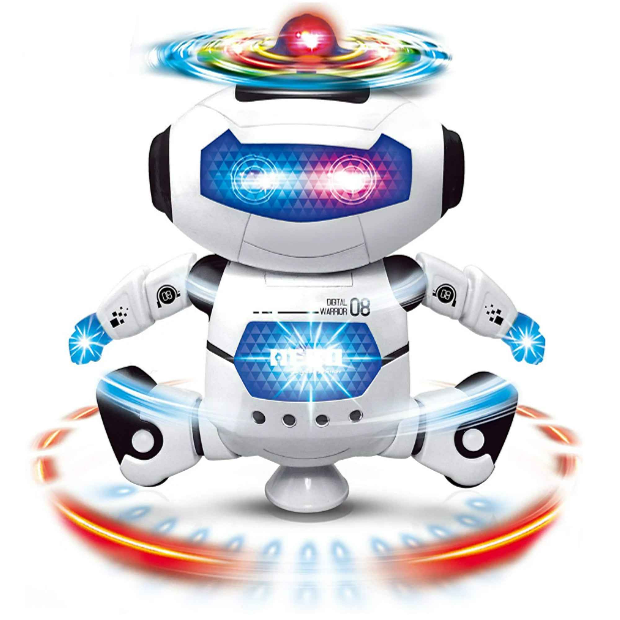 Dancing Robot Music Lights and Sound 360 Degree LED Spinning