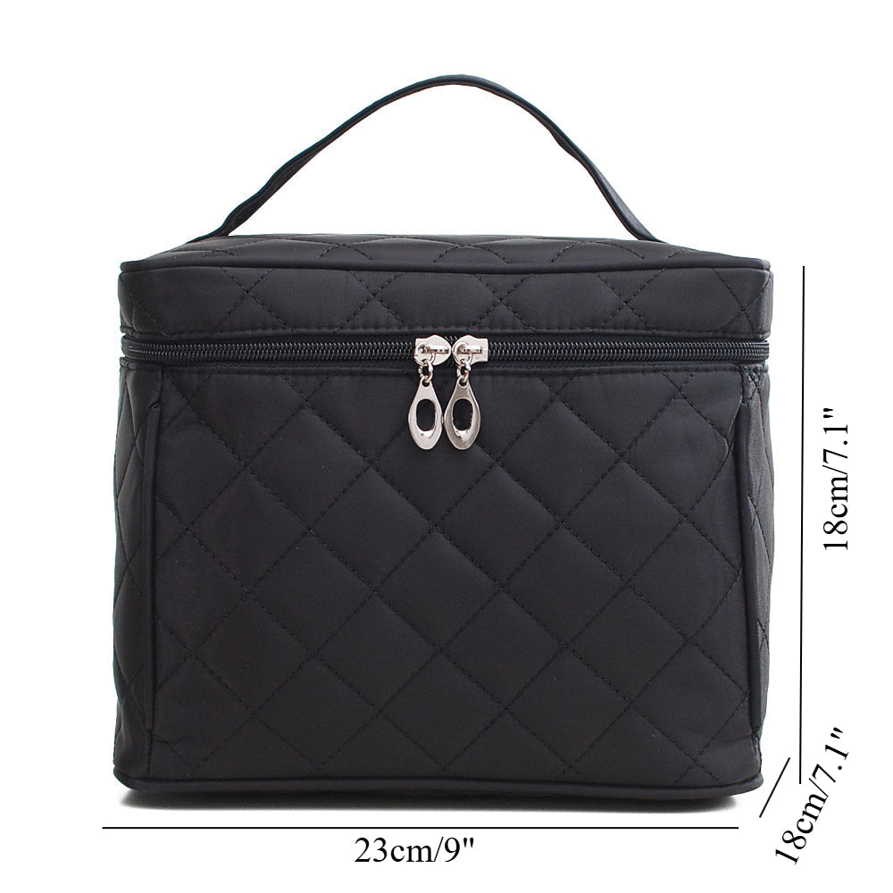 Folding mirror cosmetic bag, large capacity multi-functional toilet bag, travel waterproof storage bag,