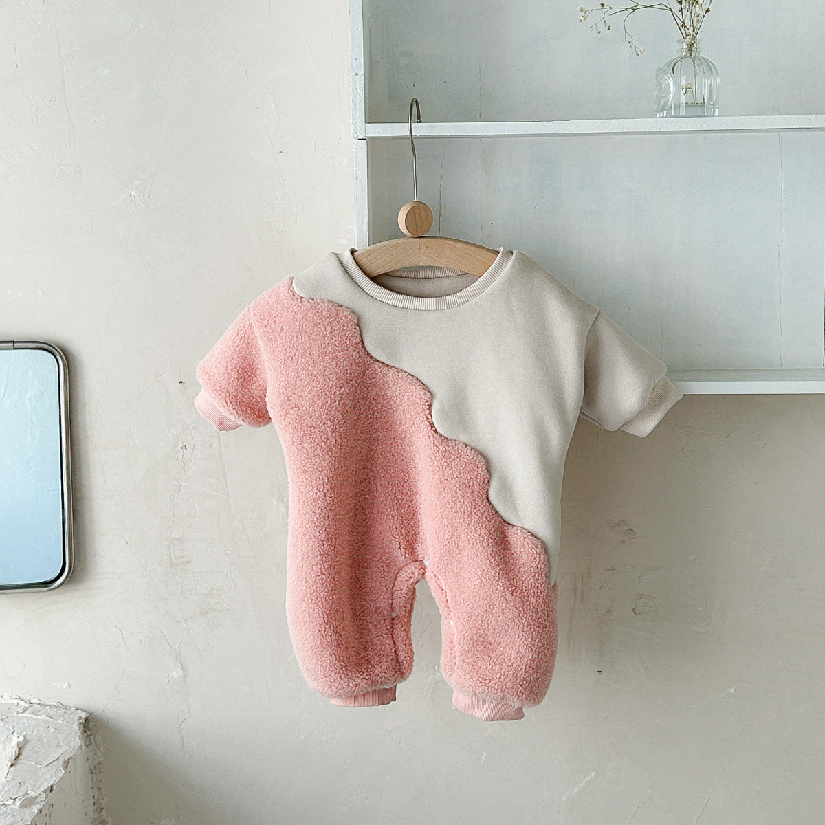 Baby Bodysuit With Fleece Lining Extra Thick Warm Romper