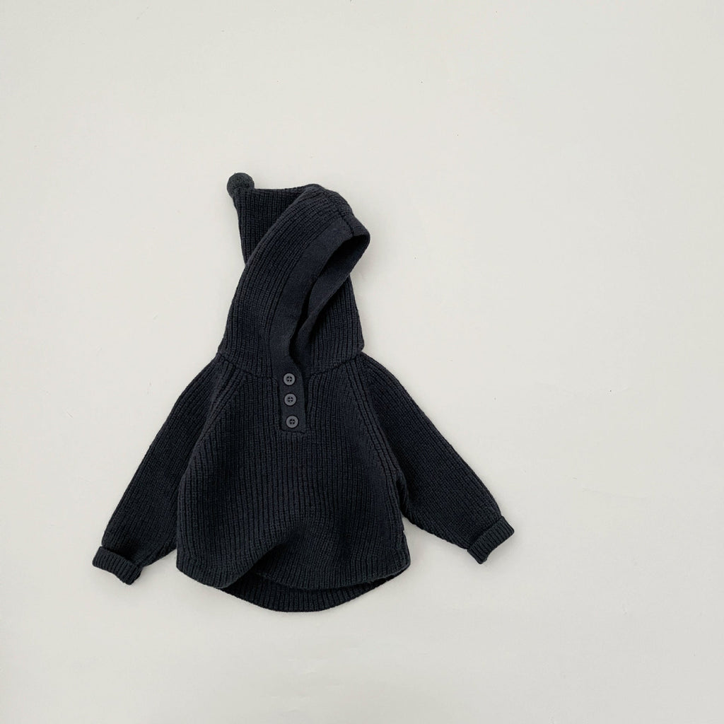 Thickened Hooded Knitted Pullover For Spring And Autumn