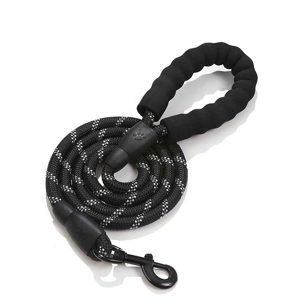 Pet Reflective Dog Leash Multi-color Round Rope Dog Chain Comfortable Handle Set