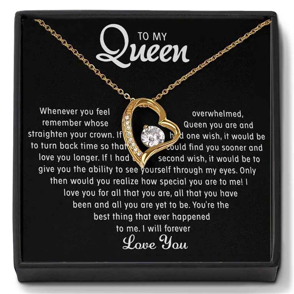 Hollow out heart-shaped necklace gift box for women