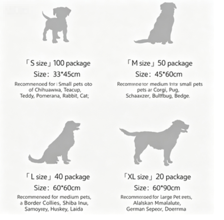 Pet Urine Pad Disposable Dog Pee Pad Thick Absorbent Bamboo Charcoal Deodorizing Waterproof Pad Dog Diaper Absorbent Paper