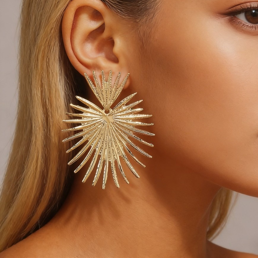 Vintage Textured Wrinkle Geometric Earrings