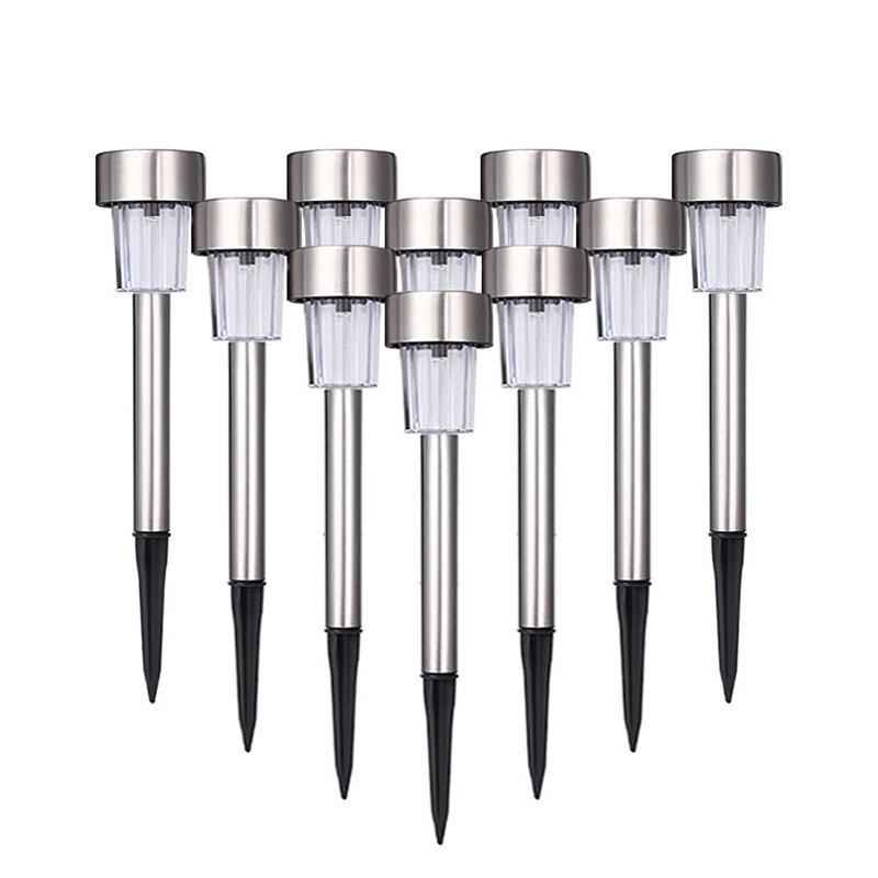 Garden Premium LED Solar Luxury Stainless Steel Lights For Yard Pathway Walkway More Pieces Outdoor