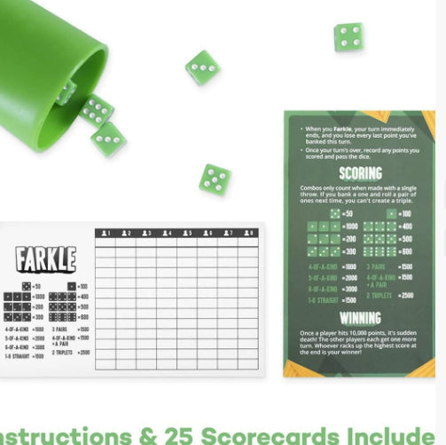 The Family Dice Game A Dice Game For Game Nights