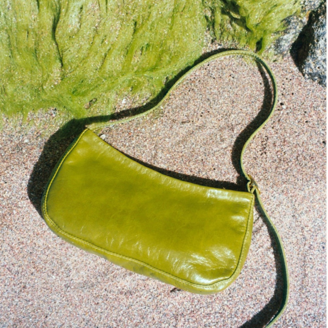 shoulder baguette bag, fashion shoulder bag, bag women's simple and versatile shoulder bag, oil wax leather handbag women hobo