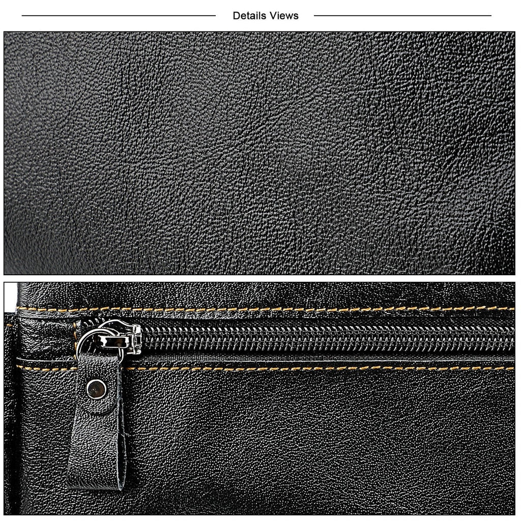Multifunctional Genuine Leather Chest Bag & Waist Bag for Men and Women – Fanny Pack for Travel, Sports, Running, and Holidays with Multiple Pockets