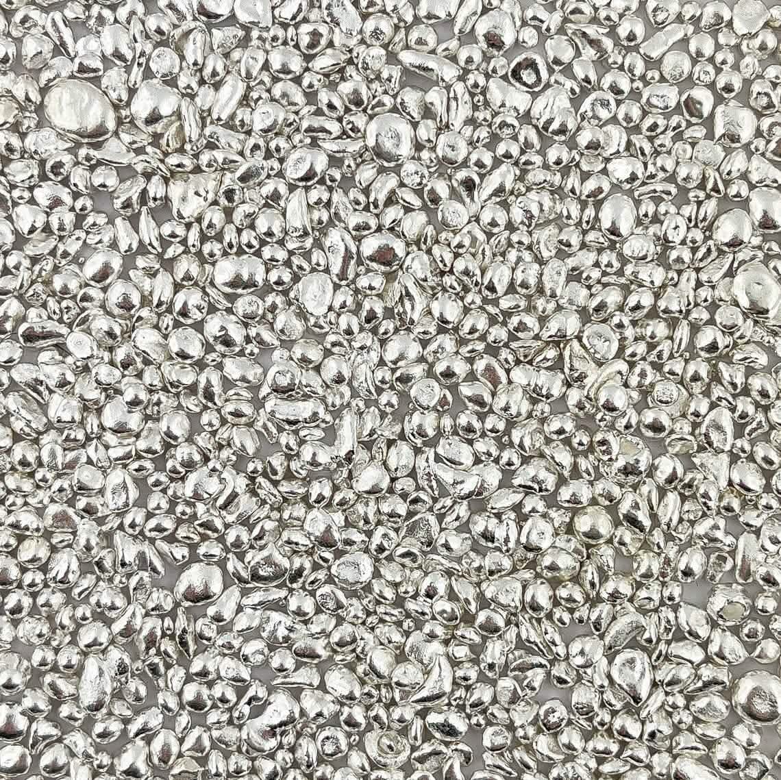 1 oz Troy Ounces Silver Poured Shot .999+ Fine Silver