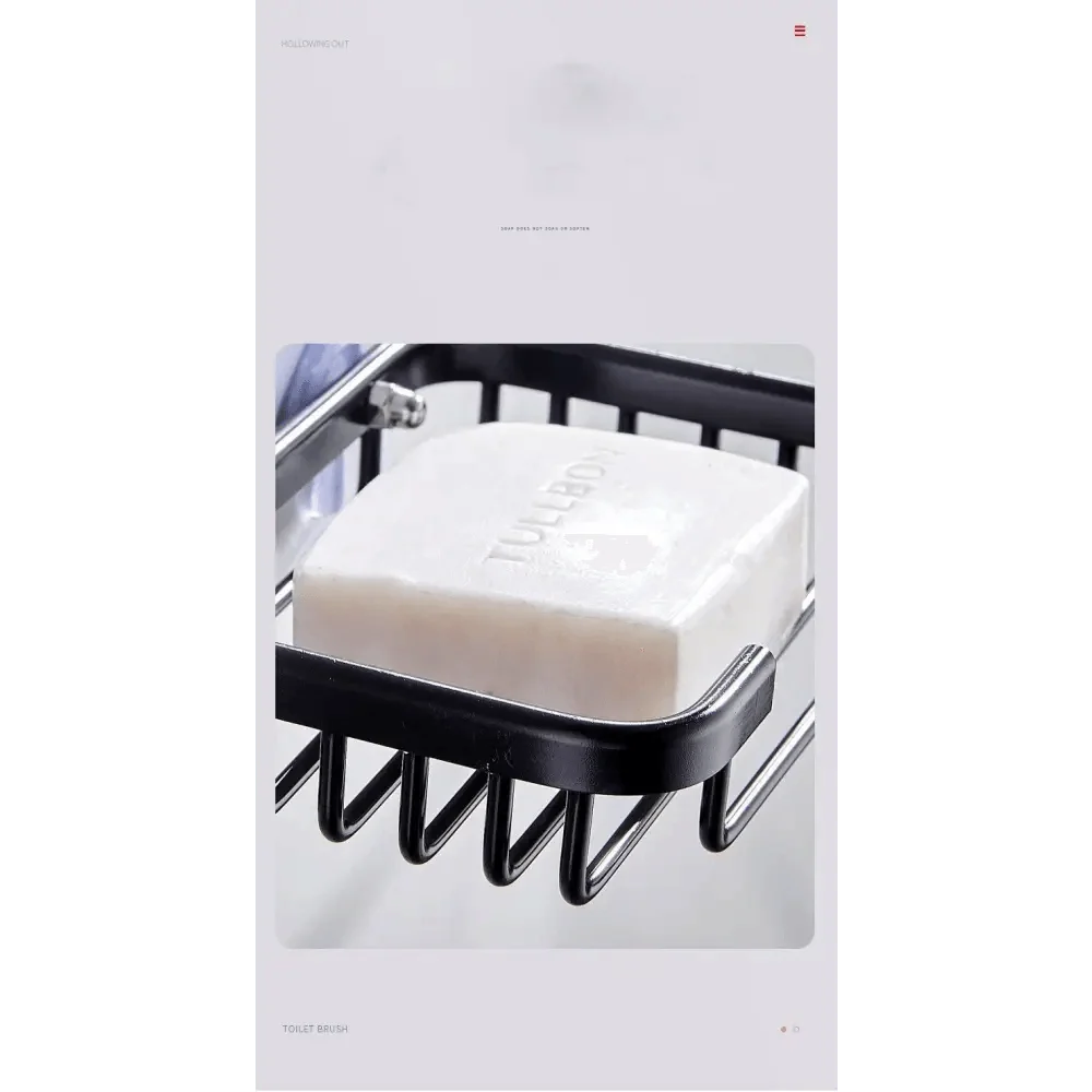 1 Pcs Creative Drill Free Soap Dish Holder Wall Mounted Storage Rack Holder Hollow Type Soap Sponge Dish Bathroom Accessories Soap Holder Shower Wall Mounted Stainless Steel Sponge Tray Adhesive Soap Dish for Shower Bathroom and Kitchen Sink