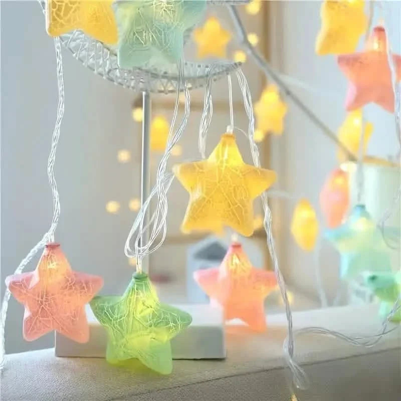 10-Light Crack Star String Lights
