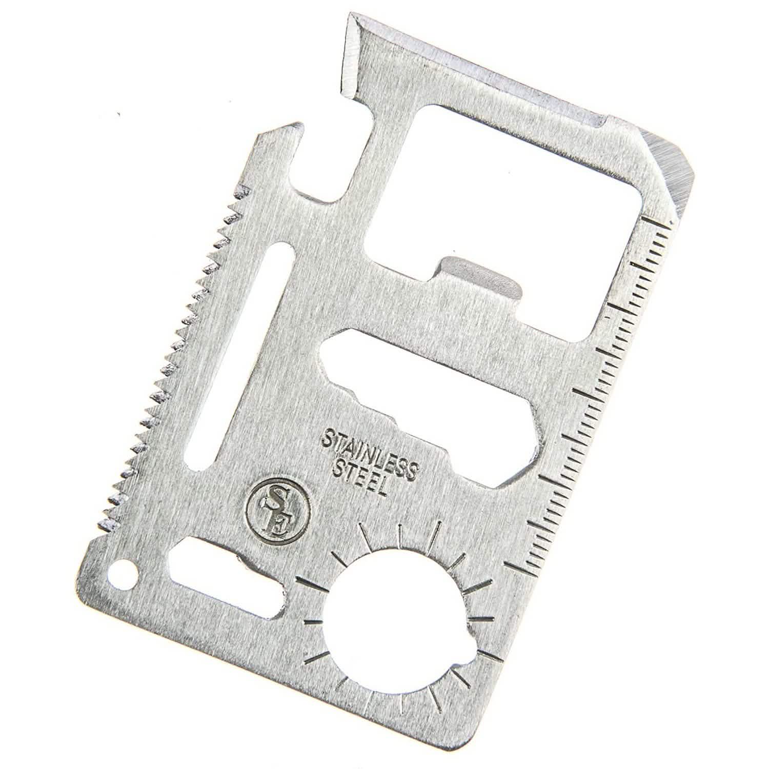 10-Pack: 11-in-1 Stainless Steel Survival Pocket Tool