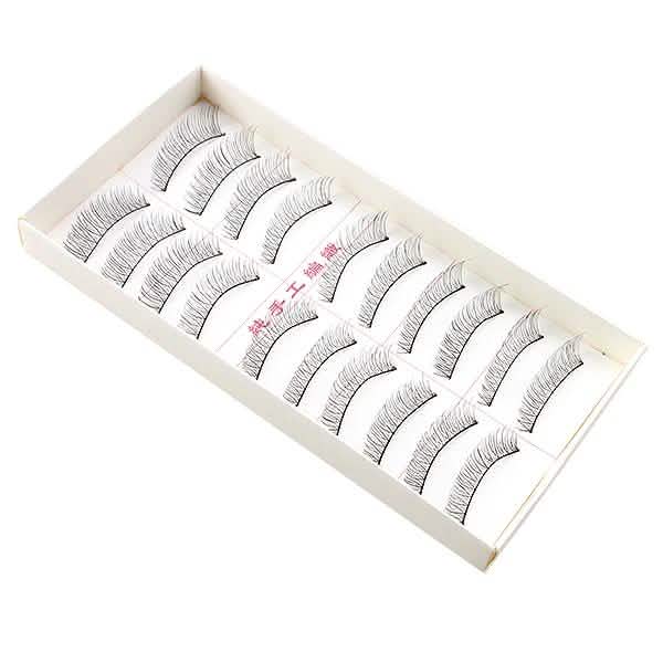 10-Pairs: Makeup Handmade Natural Fashion Long False Eyelashes
