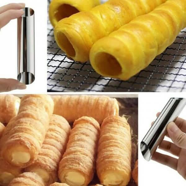 10-Piece: Non-Stick Buttercream Corner Danish Pastry Molds
