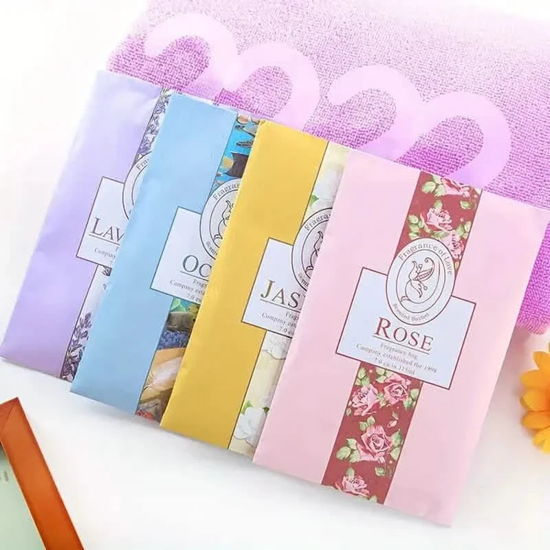10-Pieces: Scented Sachets For Drawers and Closet Air Freshener Sachets with Home Hanger