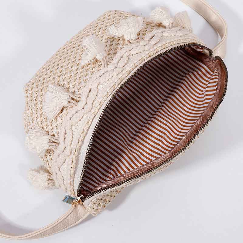 Esme Crochet Tassel Sling Bag