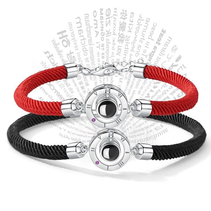 100 Languages I Love You Couple Bracelets Braided Rope Bracelet Bangle Bracelet  Languages Couple Bracelets For Boyfriend And Girlfriend Matching Love Bracelets For Couples I love You Gifts For Him And Her