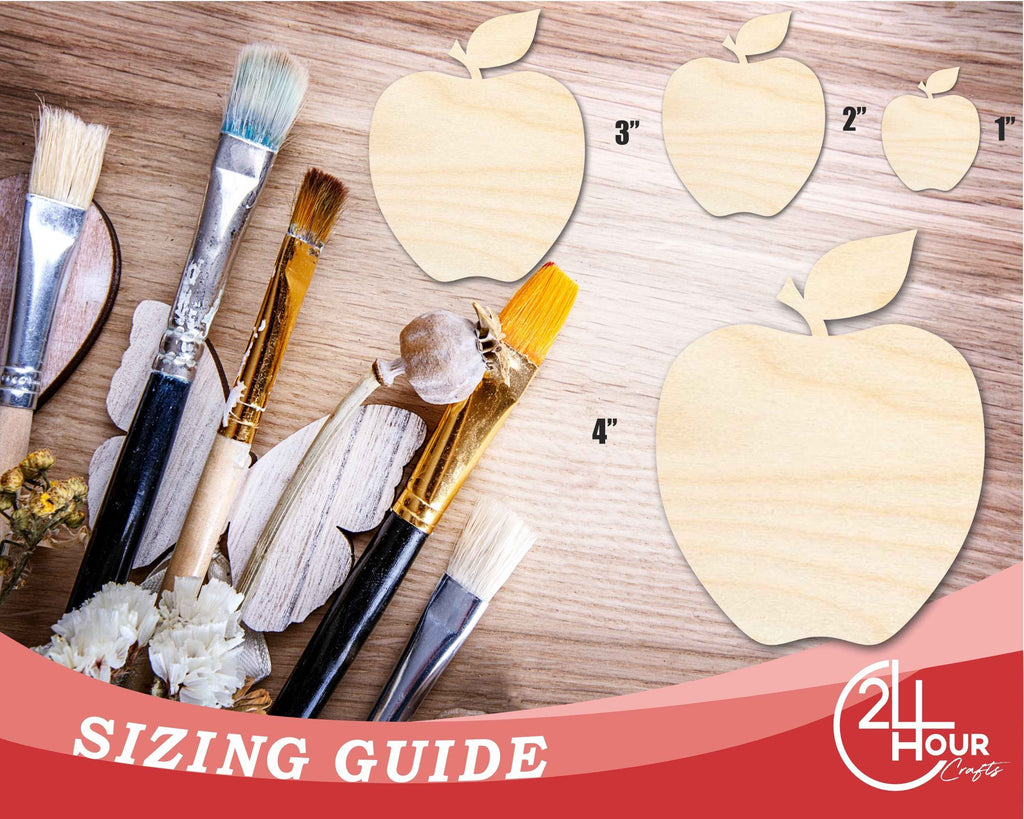 Unfinished Wood Apple Shape | DIY School Teacher Craft | Up to 36"