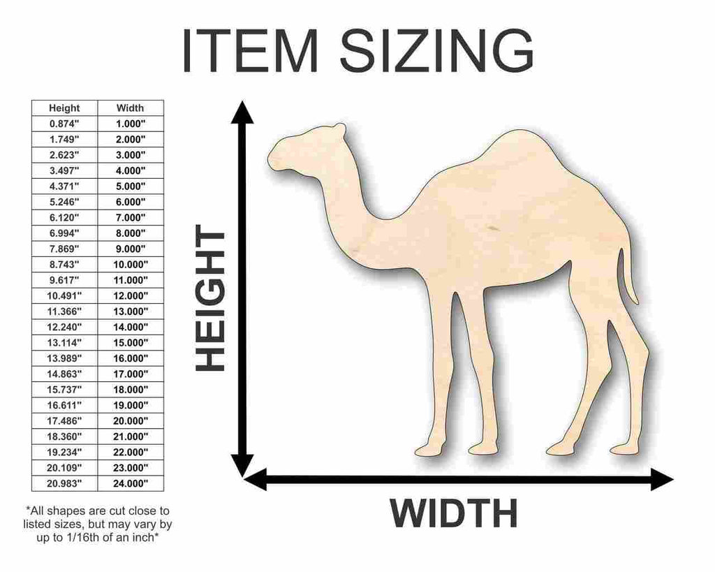 Unfinished Wood Camel Shape - Animal - Craft - up to 46" DIY