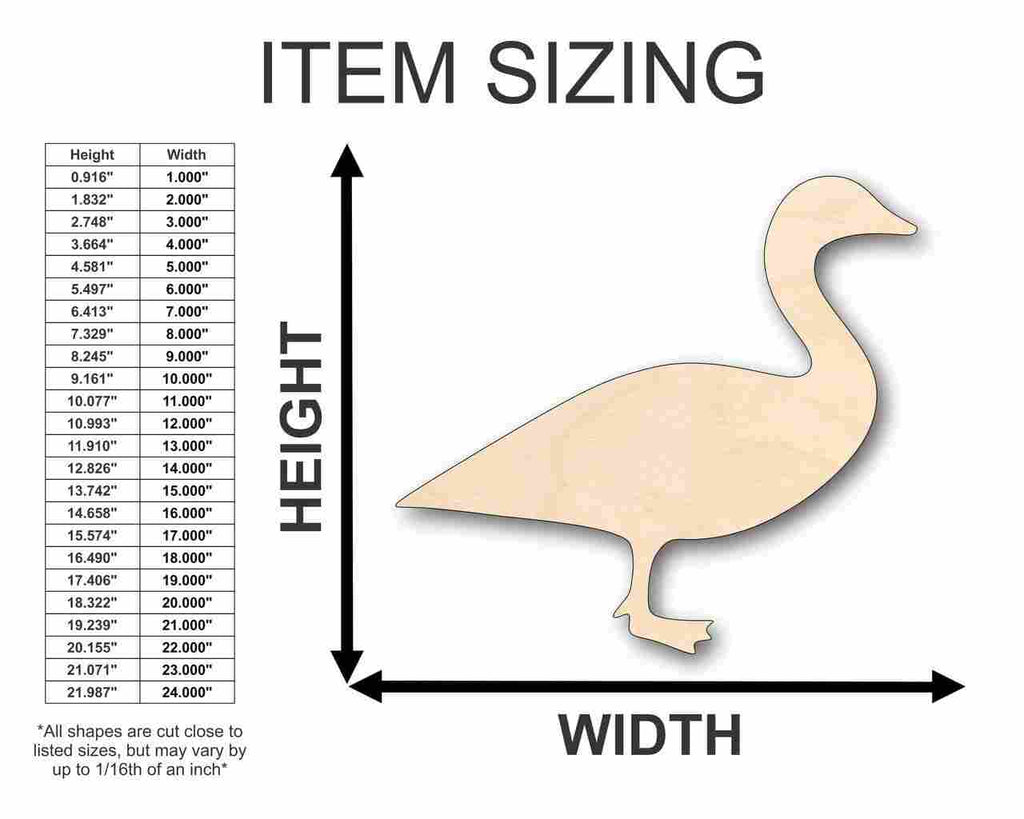 Unfinished Wood Canadian Goose Shape - Animal - Wildlife - Craft - up to 46" DIY