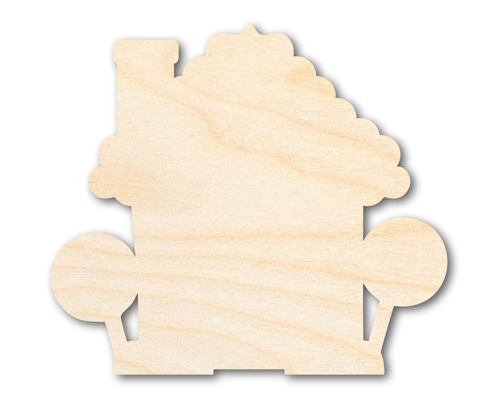 Unfinished Wood Gingerbread House Shape - Craft - up to 46"