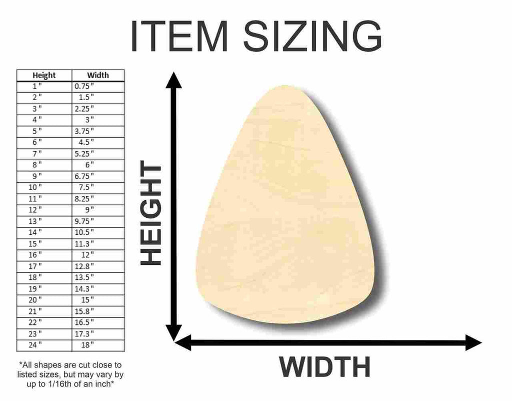 Unfinished Wood Candy Corn Shape - Halloween - Craft - up to 46" DIY