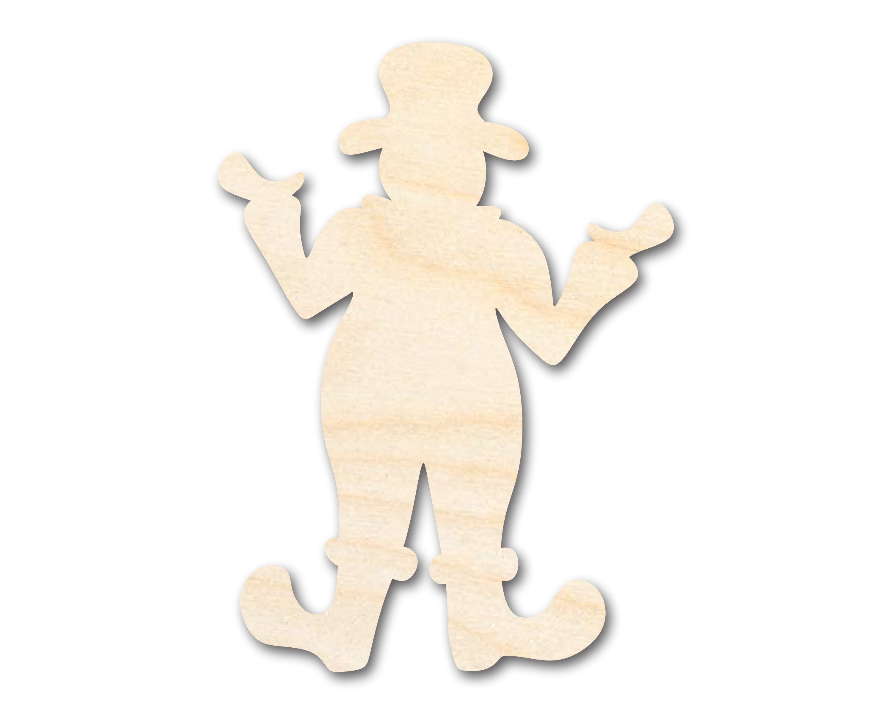 Unfinished Wood Clown Shape | Craft Cutout | up to 46" DIY