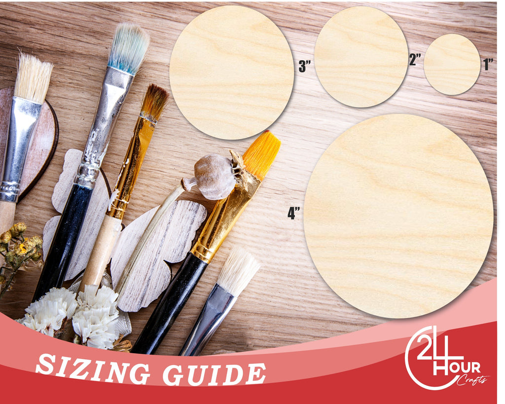 Unfinished Wood Circle Round | Circle Blank | DIY Craft Cutout | Up to 46"