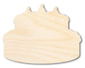 Unfinished Wood Cake Shape - Craft - up to 46" DIY