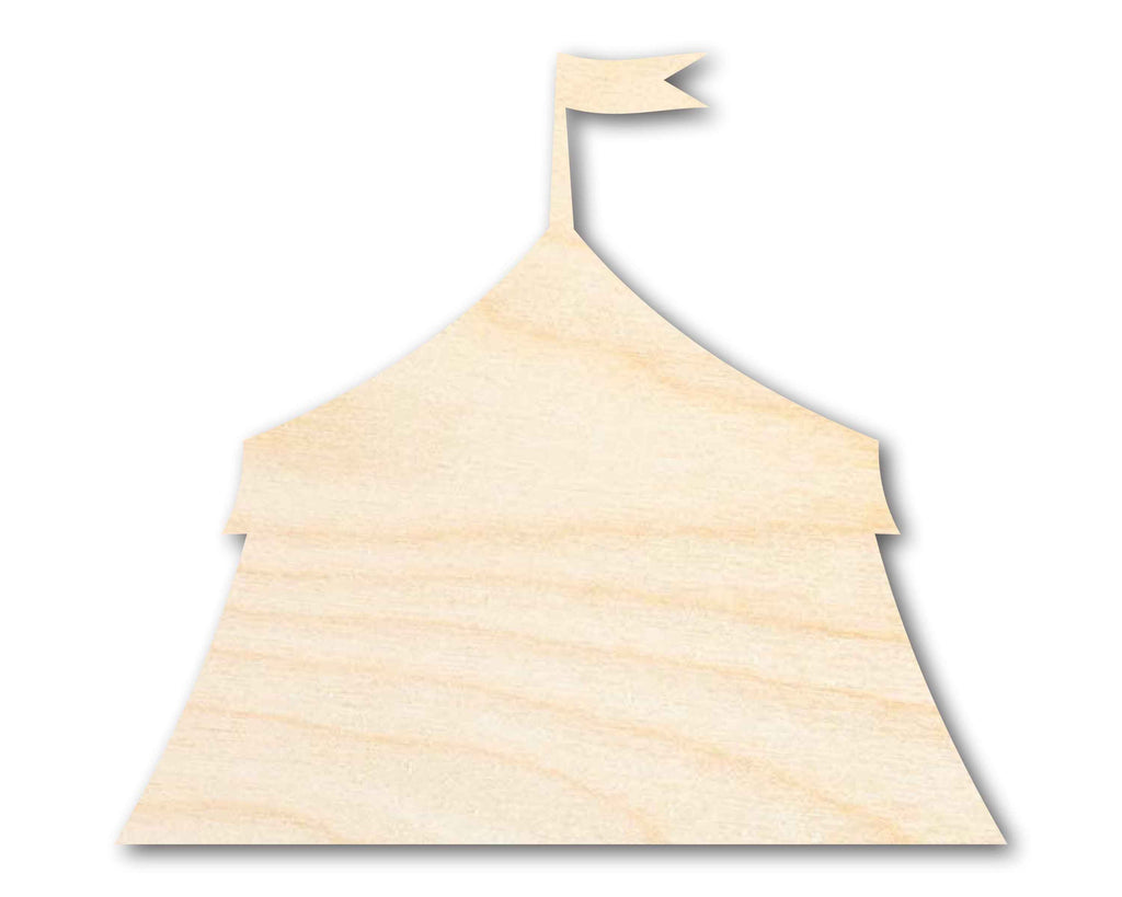 Unfinished Wood Circus Tent Shape | Fair | Craft Cutout | up to 46" DIY