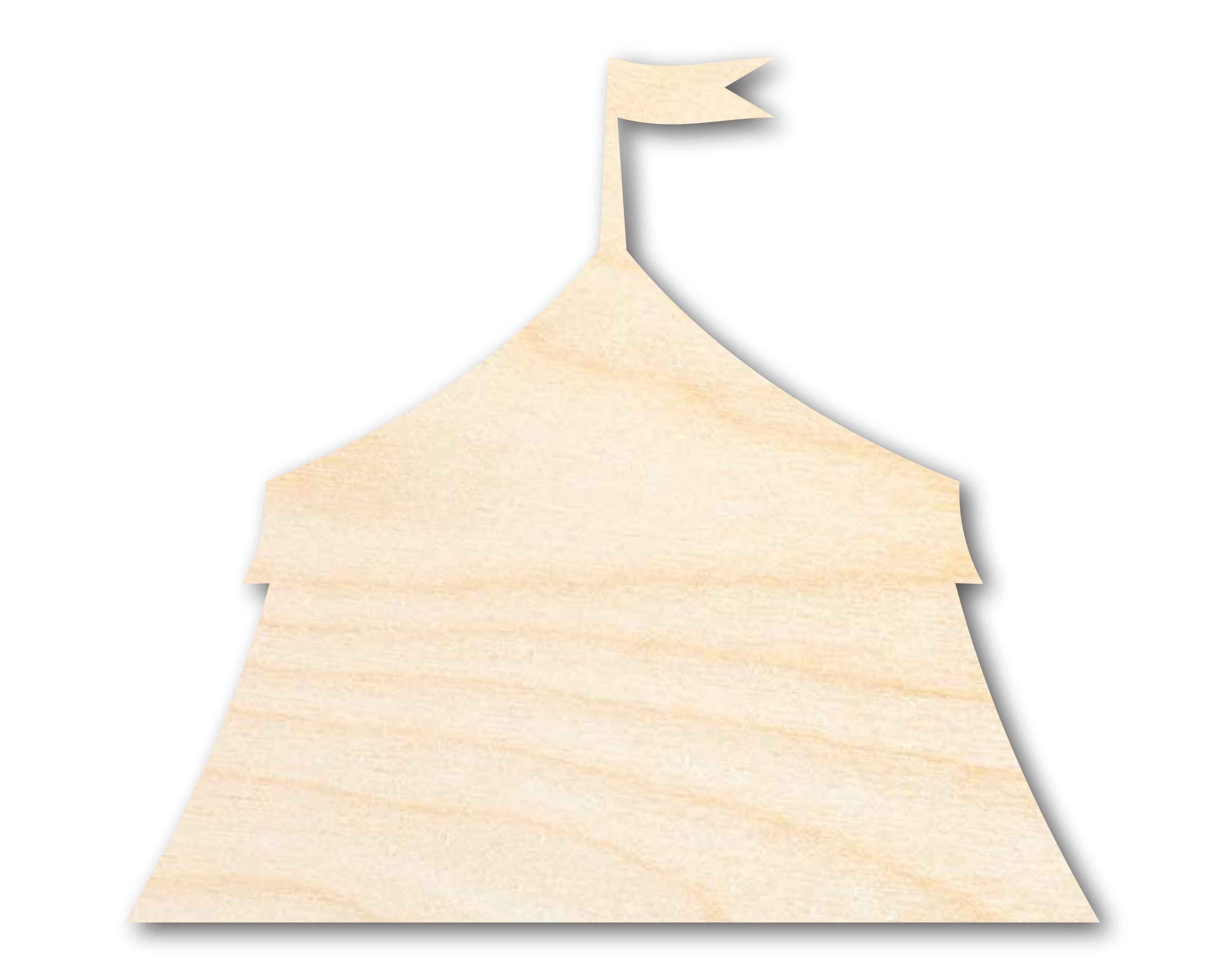 Unfinished Wood Circus Tent Shape | Fair | Craft Cutout | up to 46" DIY