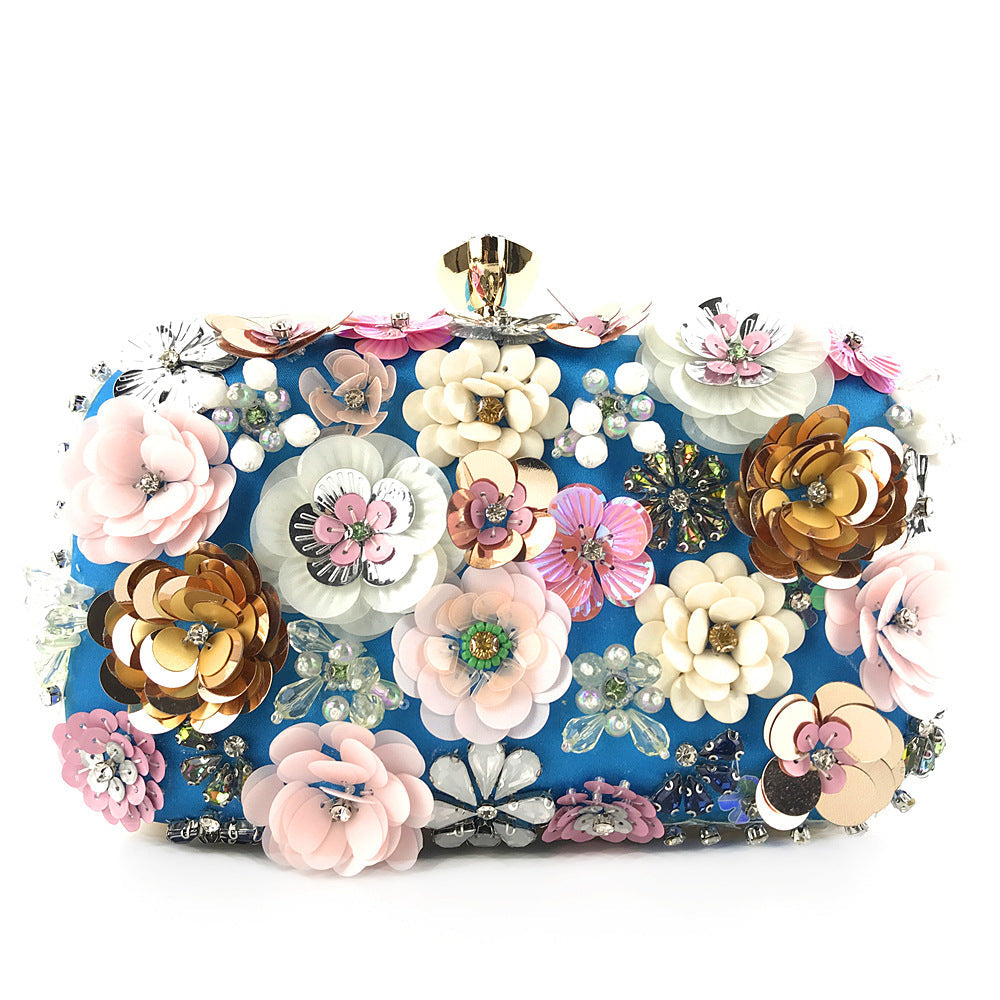Colorful floral clutch purse evening bag for women