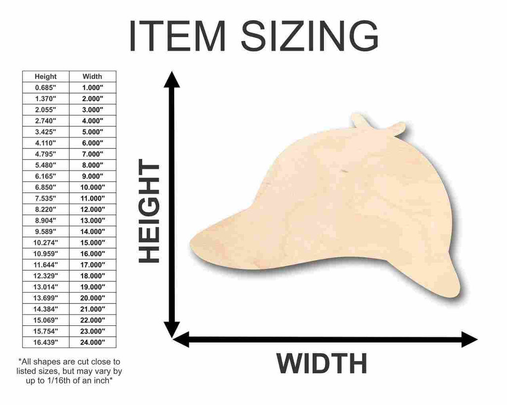 Unfinished Wood Detective Hat Shape - Craft - up to 46" DIY