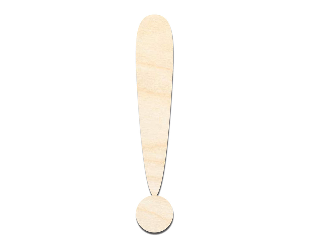 Unfinished Wood Exclamation Point Symbol - Craft - up to 46" DIY