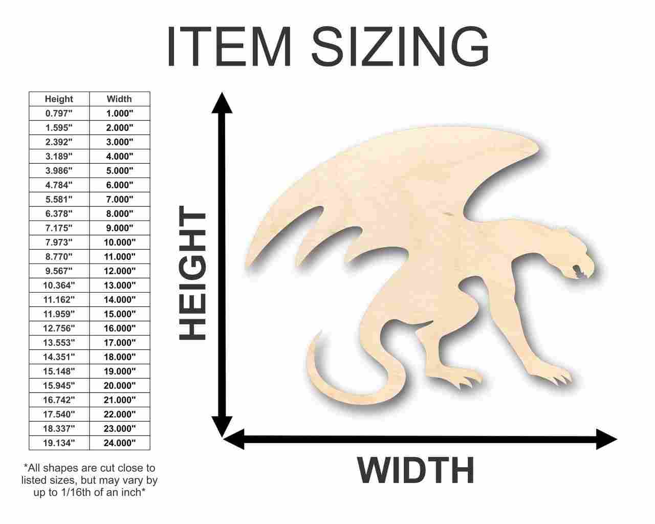 Unfinished Wood Gargoyle Shape - Architecture - Mythical Creature - Craft - up to 46" DIY