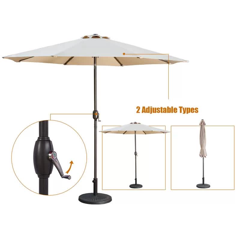 106.3-Inch Outdoor Patio Umbrella