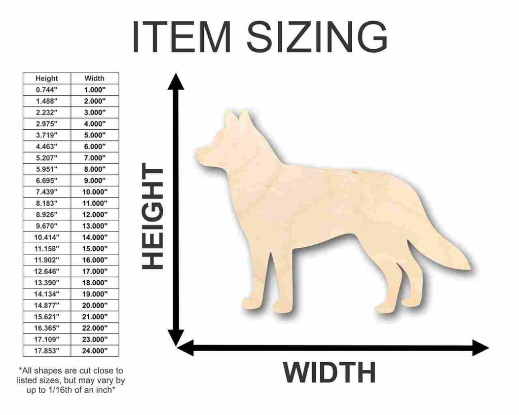 Unfinished Wood Husky Dog Shape - Animal - Pet - Craft - up to 46" DIY