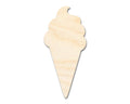 Unfinished Wood Ice Cream Shape | Soft Serve | Food | Summer | Craft Cutout | up to 46" DIY