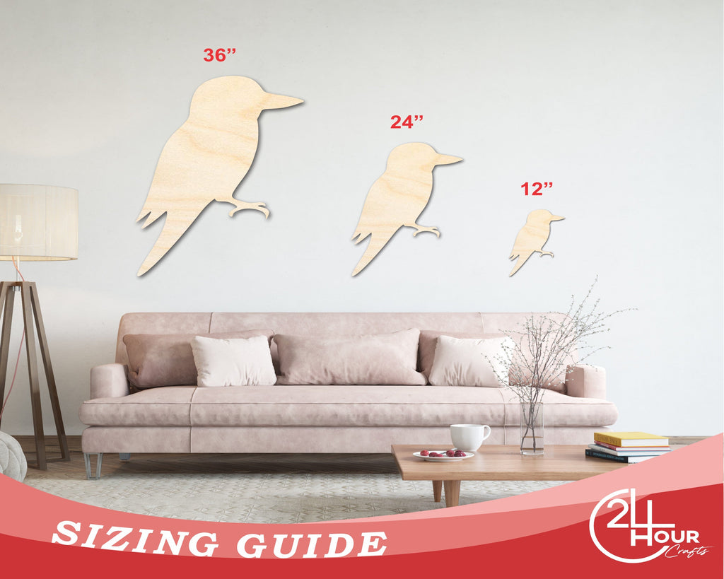 Unfinished Wood Kookaburra Shape - Craft - up to 46" DIY