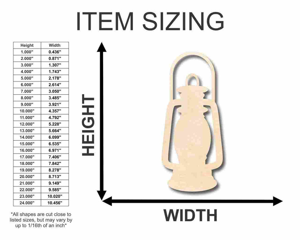 Unfinished Wood Lantern Shape - Craft - up to 46" DIY