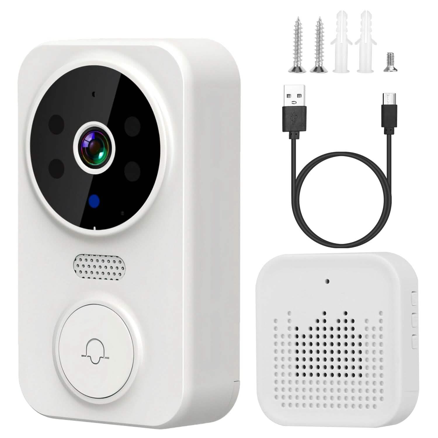 1080P WiFi Security Doorbell Camera 2-Way Audio Free Cloud Storage