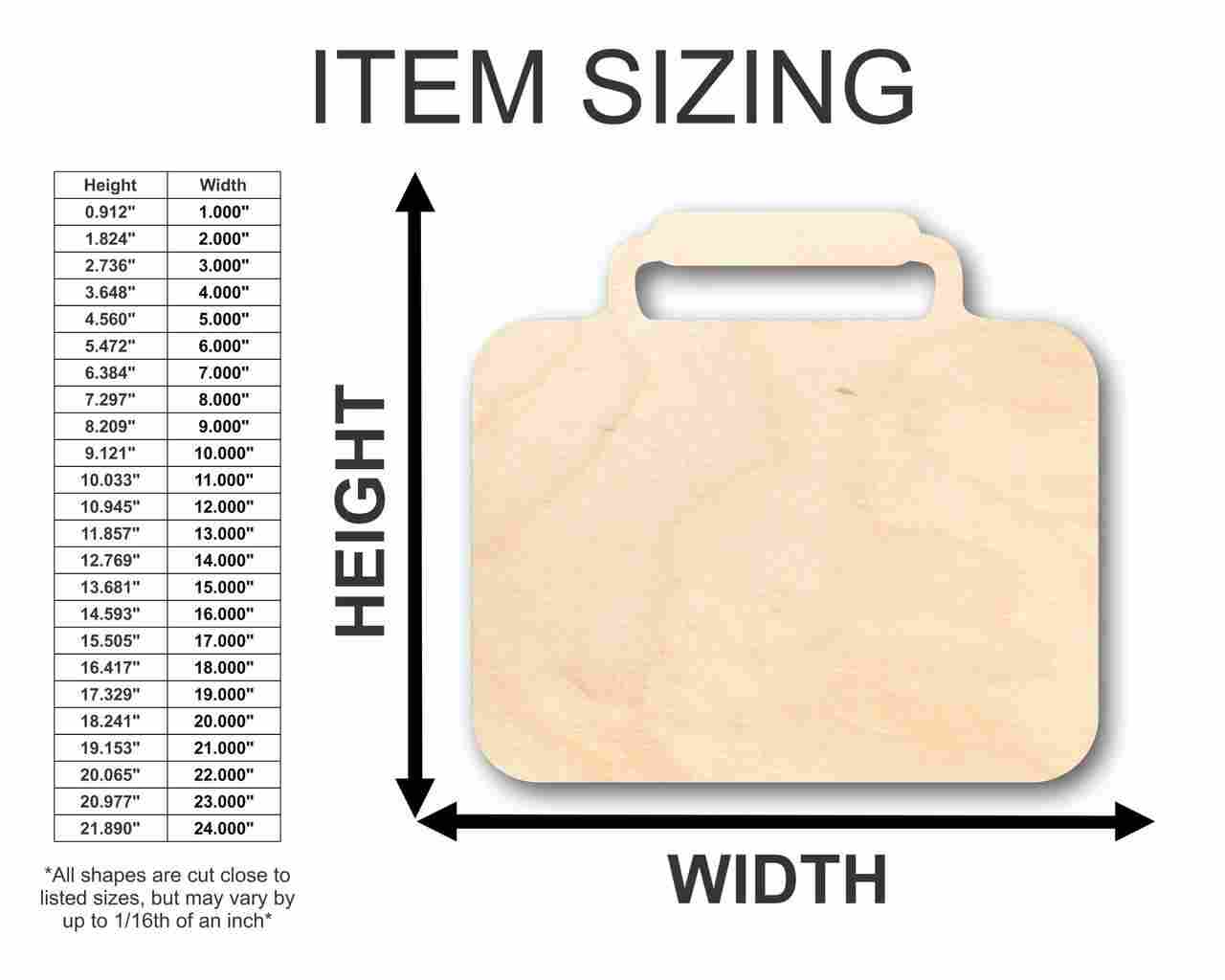 Unfinished Wood Lunch Box Shape - School - Craft - up to 46" DIY