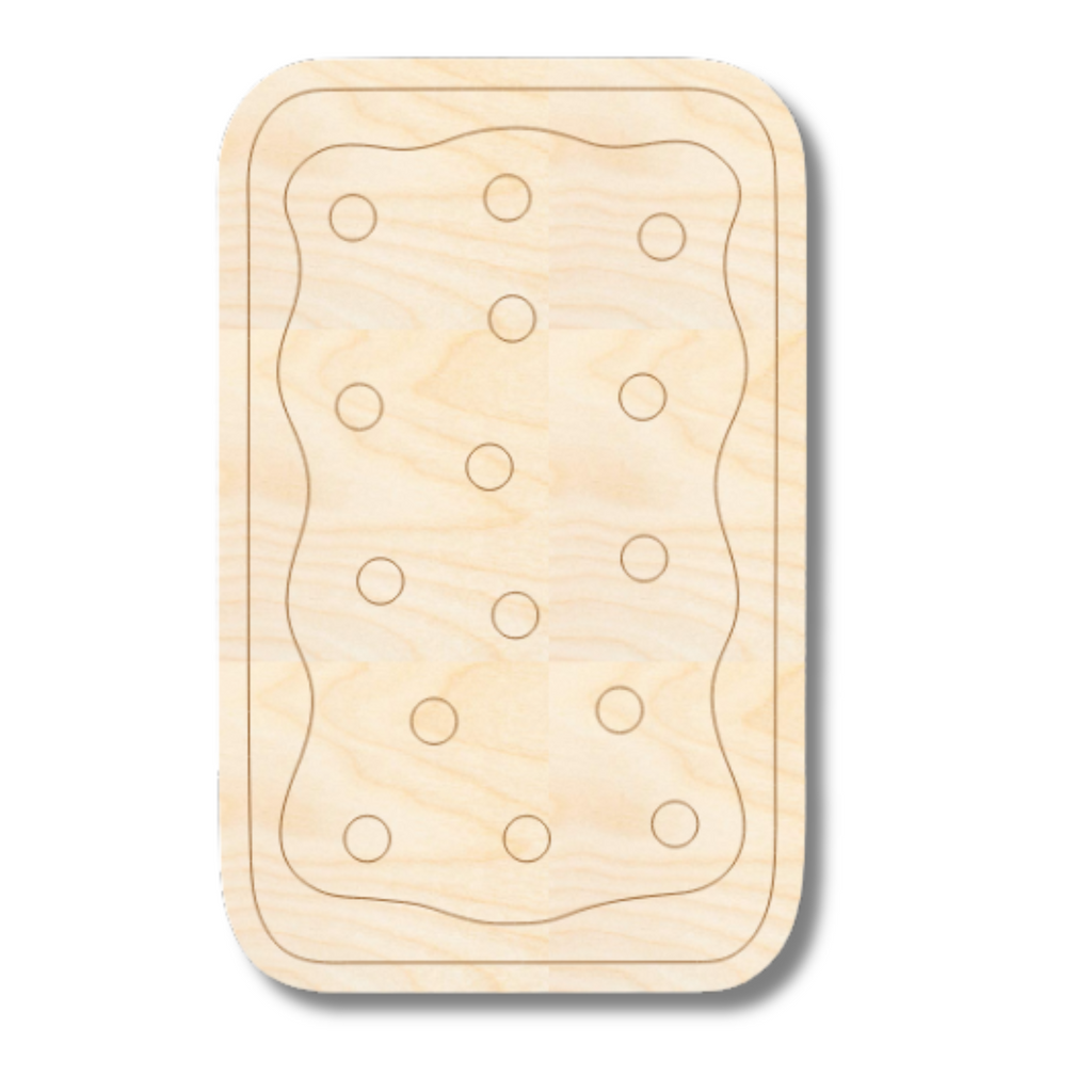 Unfinished Wood Etched Pastry Shape | Paint By Line Crafts | up to 30" DIY