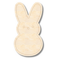 Unfinished Wood Etched Marshmallow Bunny Shape | Paint By Line Crafts | up to 30" DIY