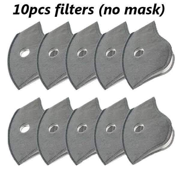 11-Piece Set: Breathable Bacteria-Proof Sport Face Mask with Activated Carbon PM 2.5