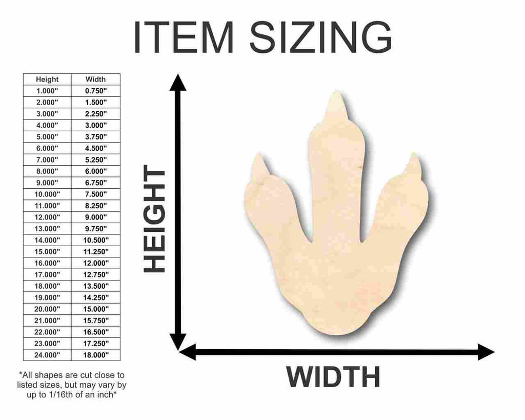 Unfinished Wood Penguin Foot Shape - Craft - up to 46" DIY