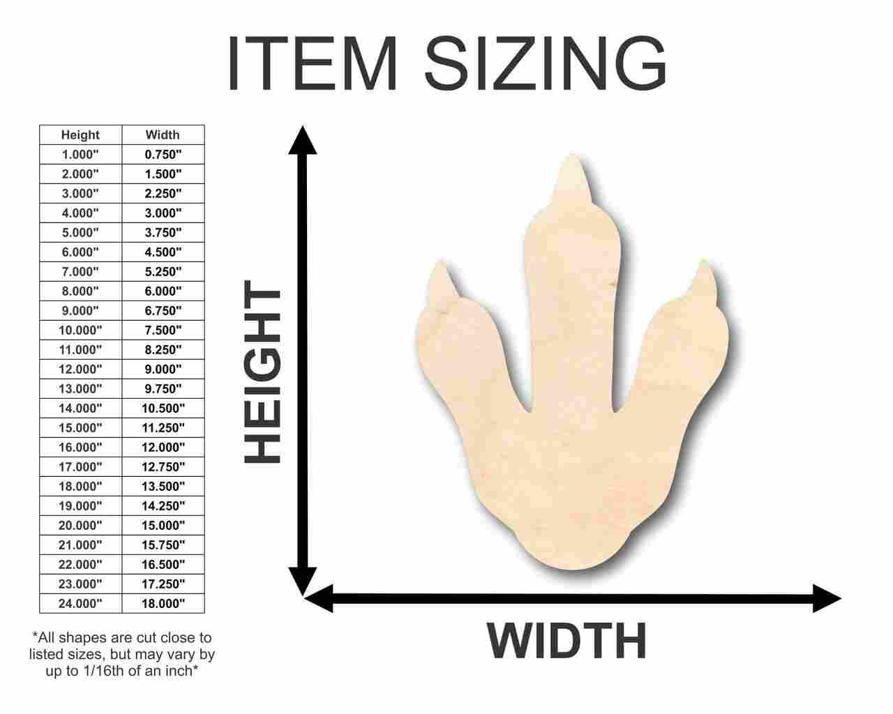 Unfinished Wood Penguin Foot Shape - Craft - up to 46" DIY