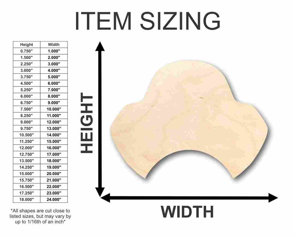 Unfinished Wood Pirate Hat Shape - Pirates - Craft - up to 46" DIY