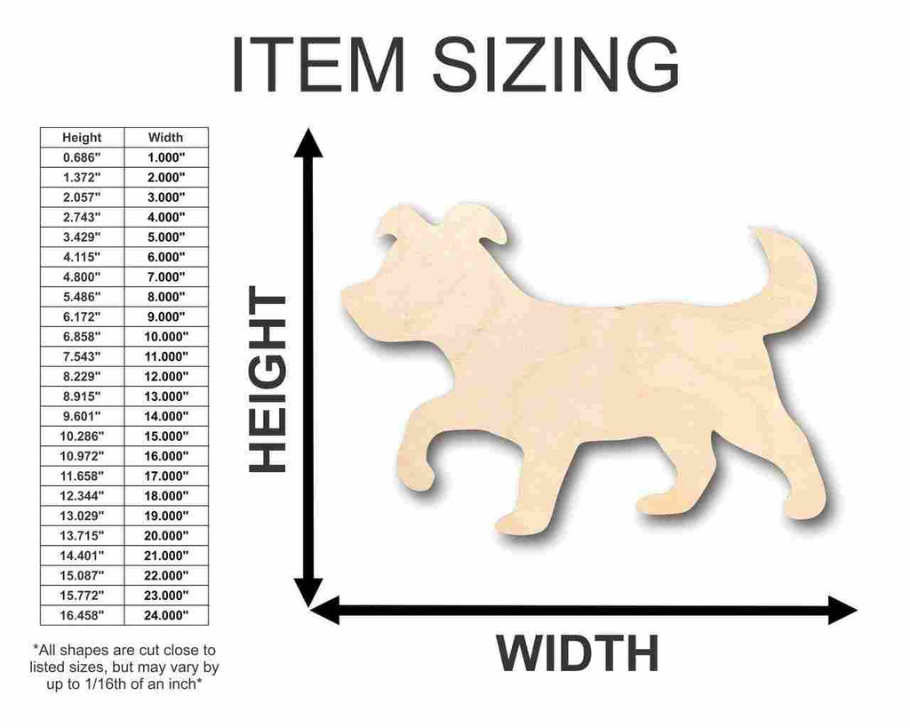 Unfinished Wood Puppy Dog Shape - Animal - Pet - Craft - up to 46" DIY