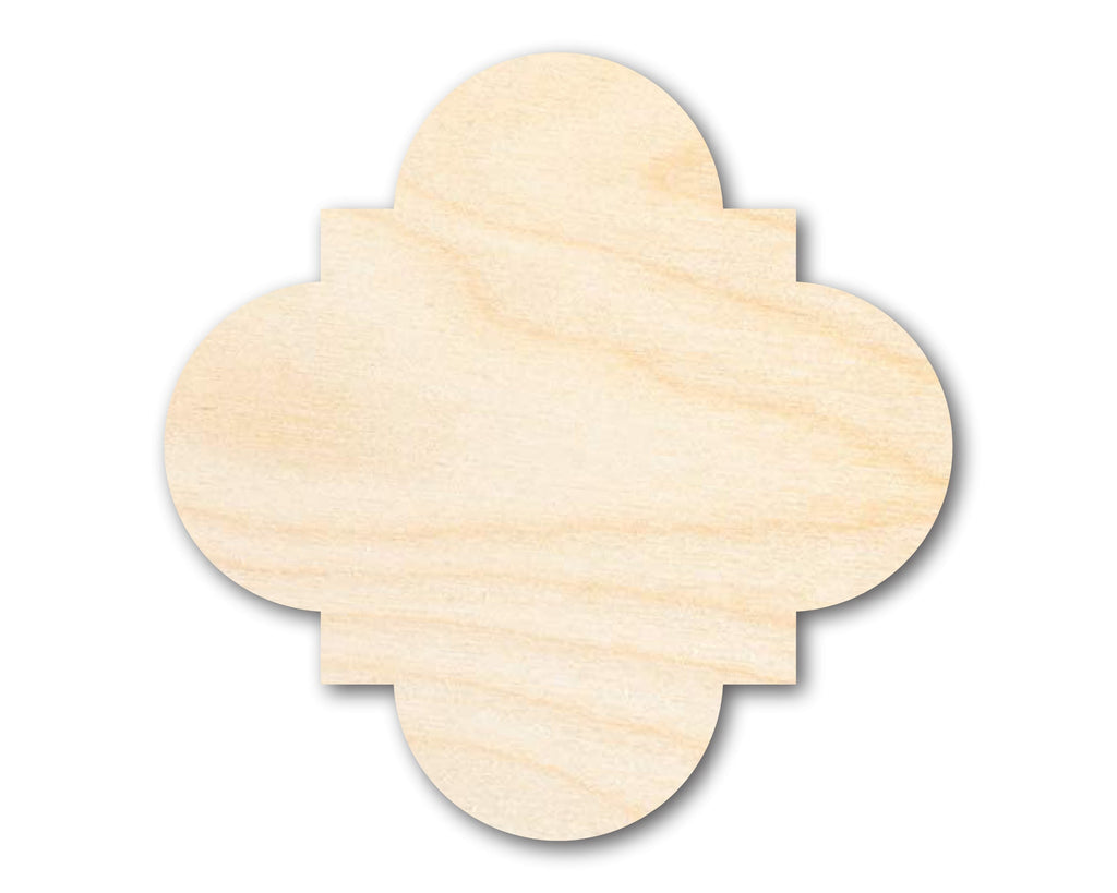 Unfinished Wood Quatrefoil Shape - Craft - up to 46" DIY